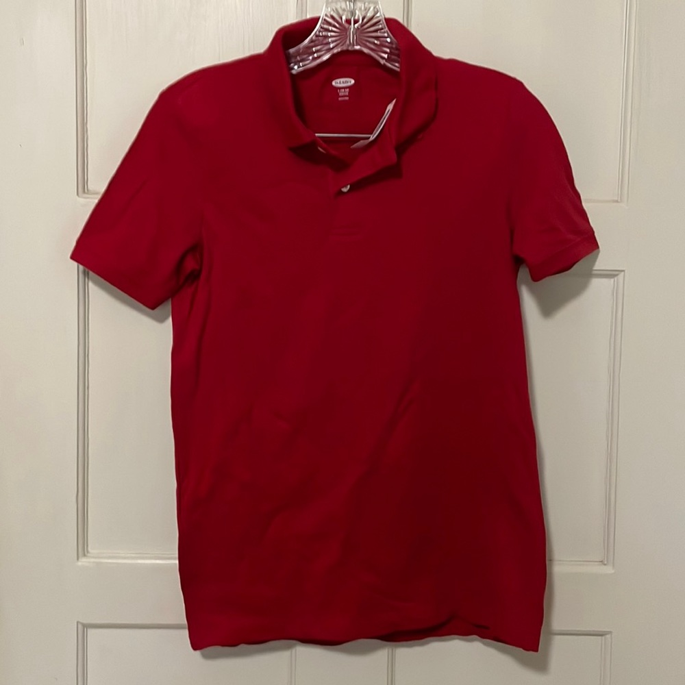 2 NWT Old Navy boys size 10-12 red uniform polos